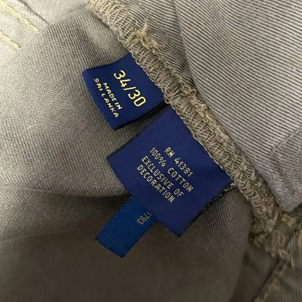 Polo Ralph Lauren 650 Straight Fit 5-Pocket Pants Mens 34x32 Green Flat Front